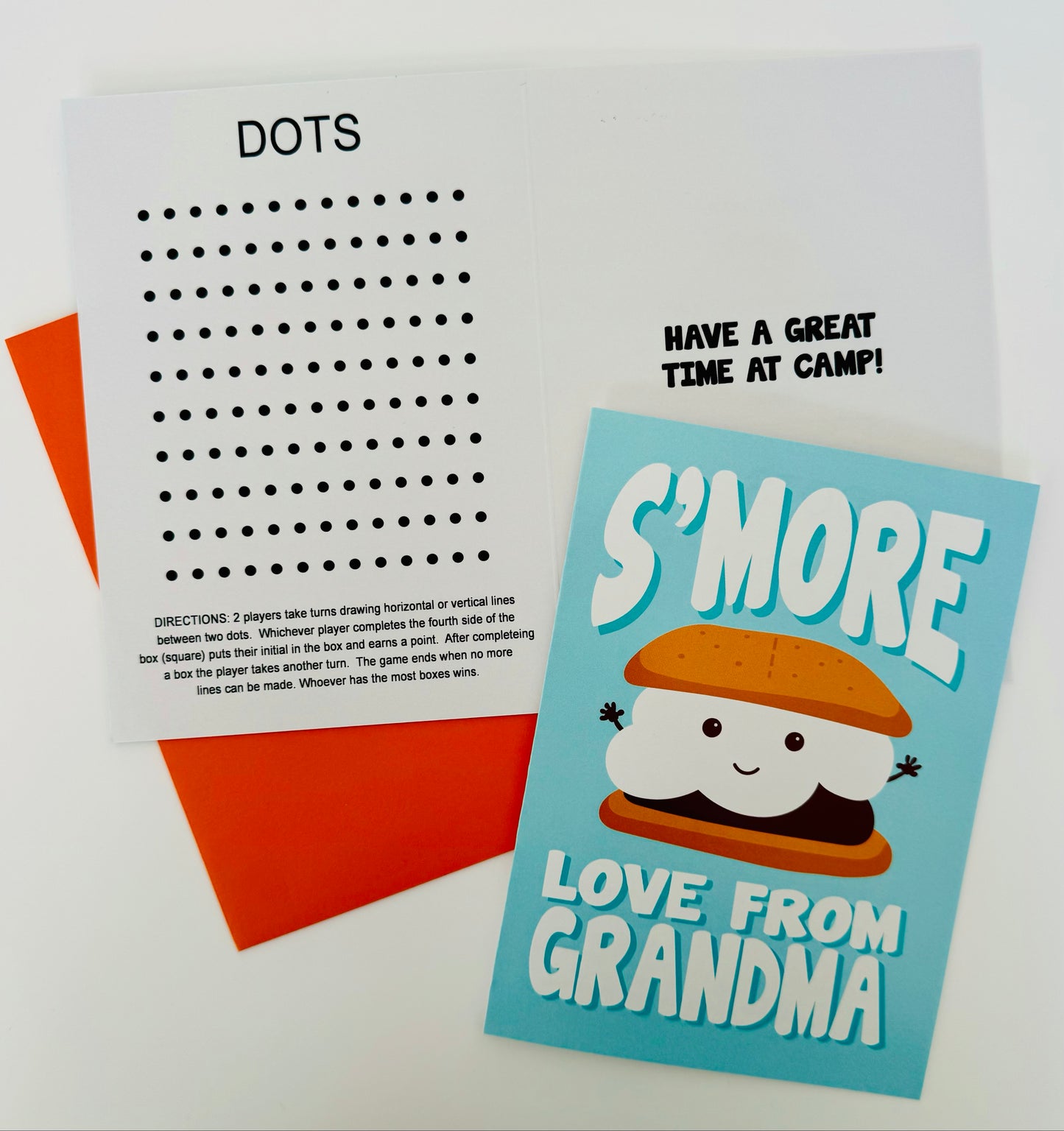 GRANDPARENT'S SUPREME PACK-Summer Camp Greeting Cards Set of 8  Includes 2 scratch off jokes