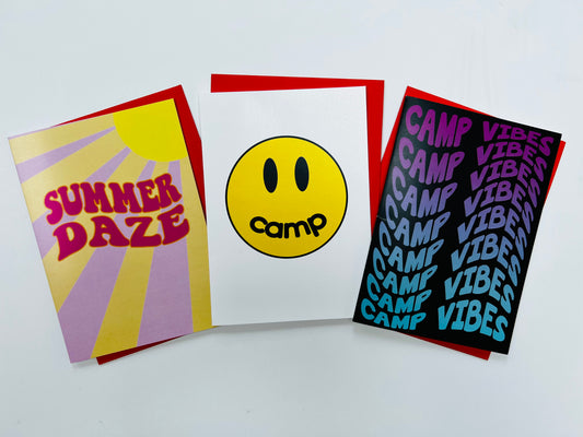 Camp Vibes-Greeting Card Set of 3