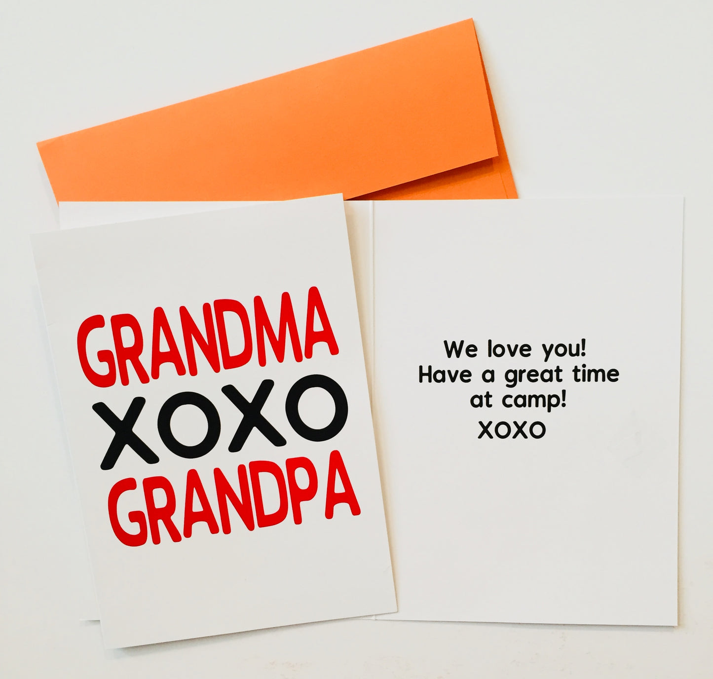 GRANDPARENT'S SUPREME PACK-Summer Camp Greeting Cards Set of 8  Includes 2 scratch off jokes